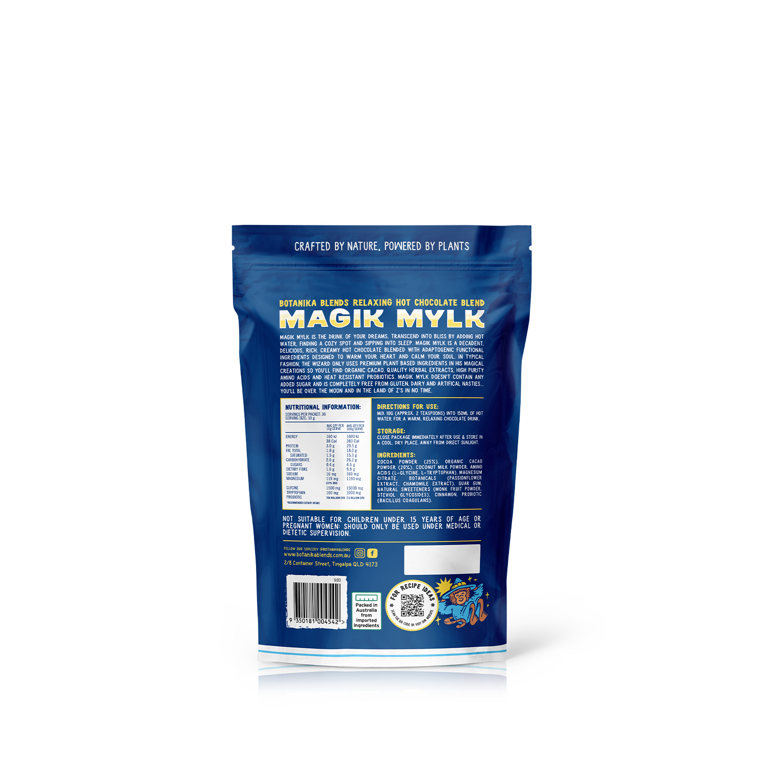 MAGIK MYLK - SLEEPY HOT CHOCOLATE - Botanika Blends