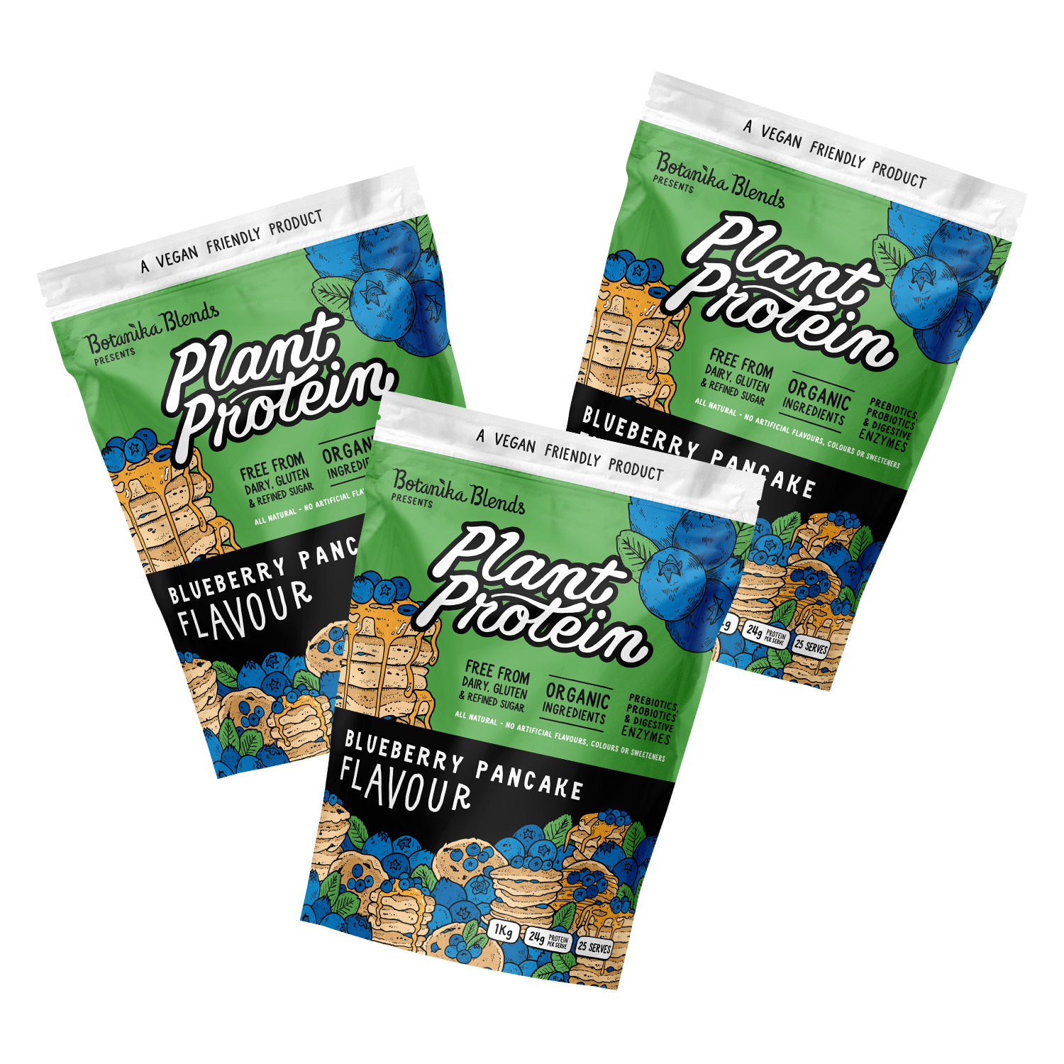 PLANT PROTEIN - BLUEBERRY PANCAKE - Botanika Blends