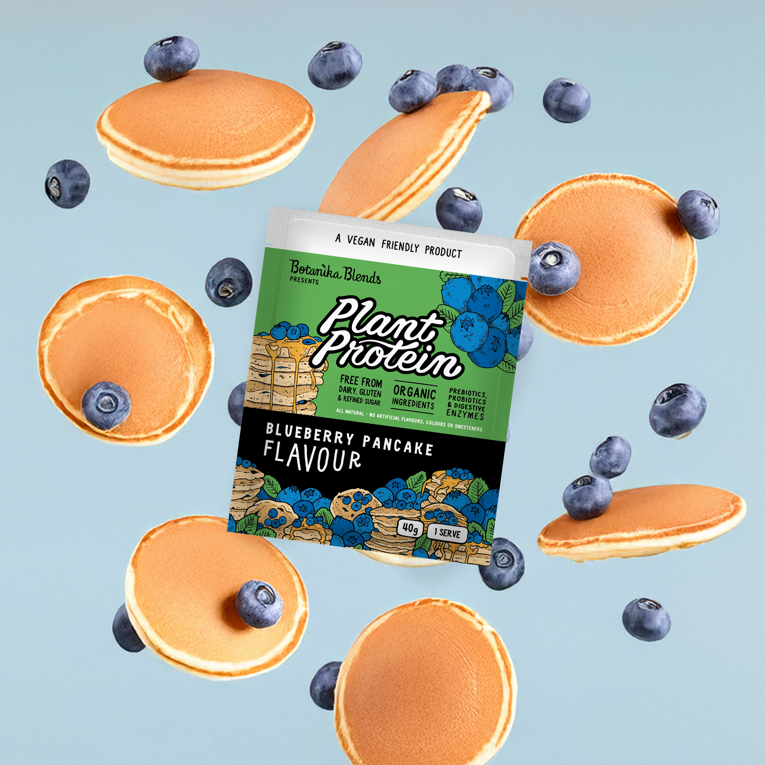 SAMPLE PLANT PROTEIN - BLUEBERRY PANCAKE - Botanika Blends