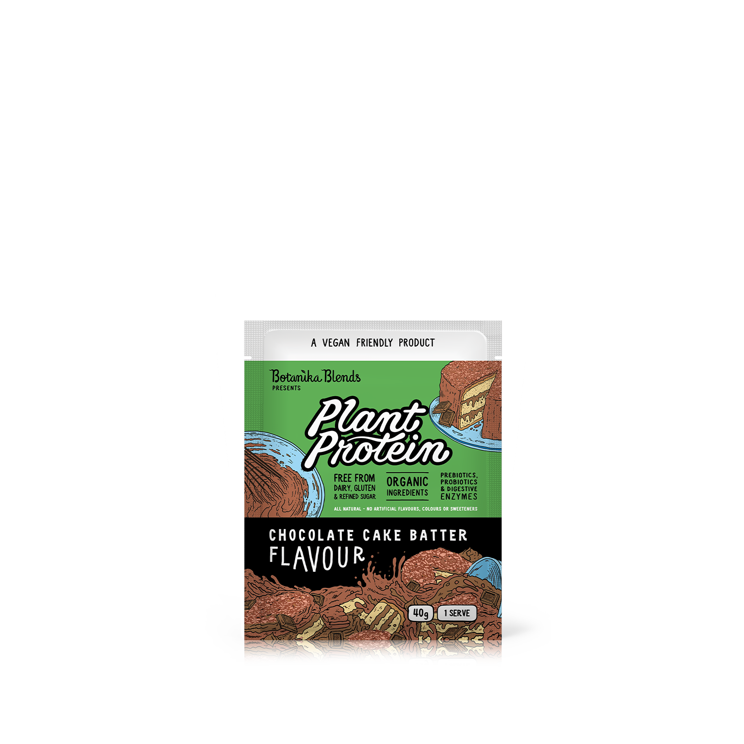 SAMPLE PLANT PROTEIN - CHOCOLATE CAKE BATTER - Botanika Blends