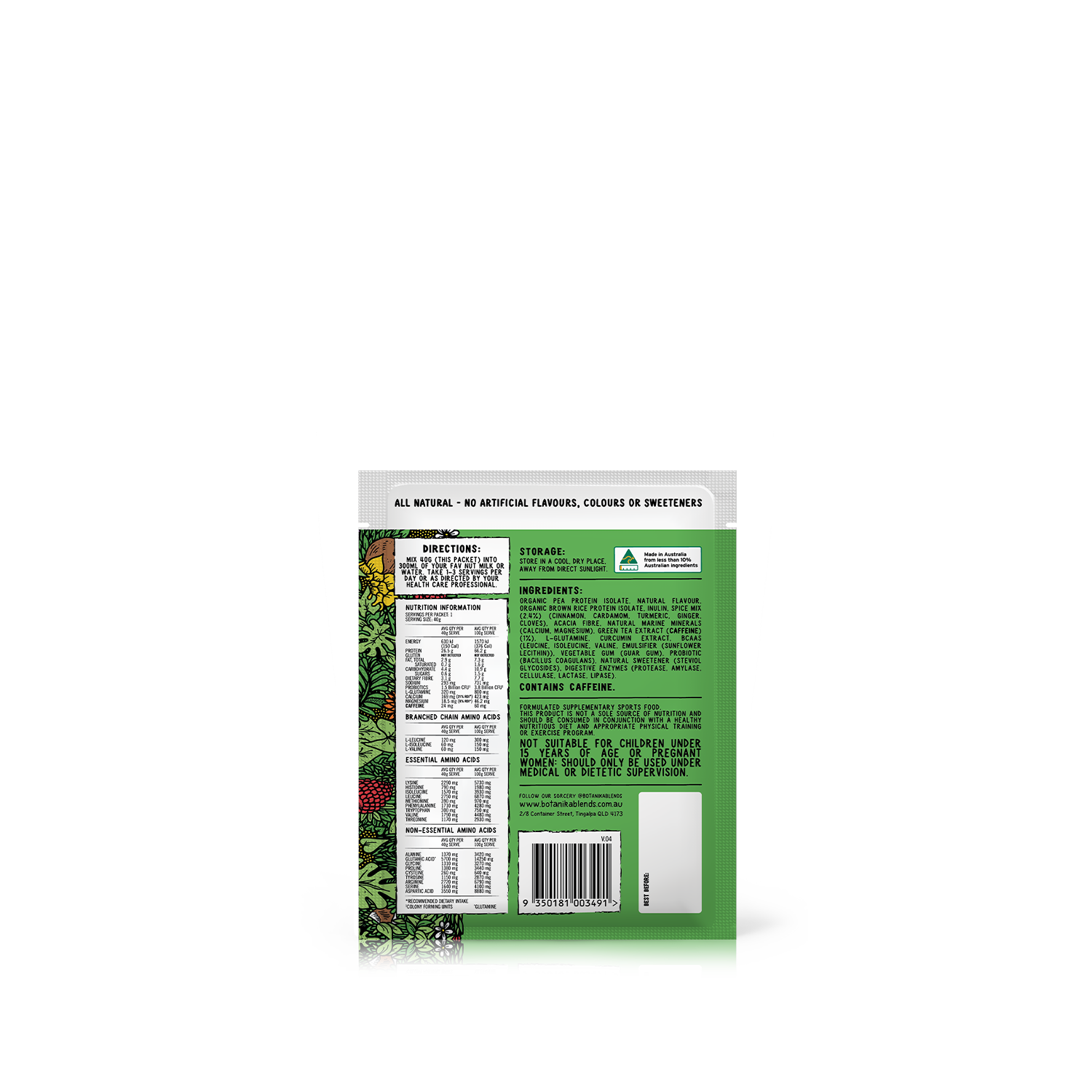 SAMPLE PLANT PROTEIN – GOLDEN CHAI LATTÈ - Botanika Blends