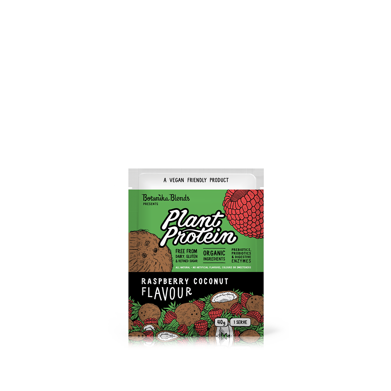 SAMPLE PLANT PROTEIN – RASPBERRY & COCONUT - Botanika Blends