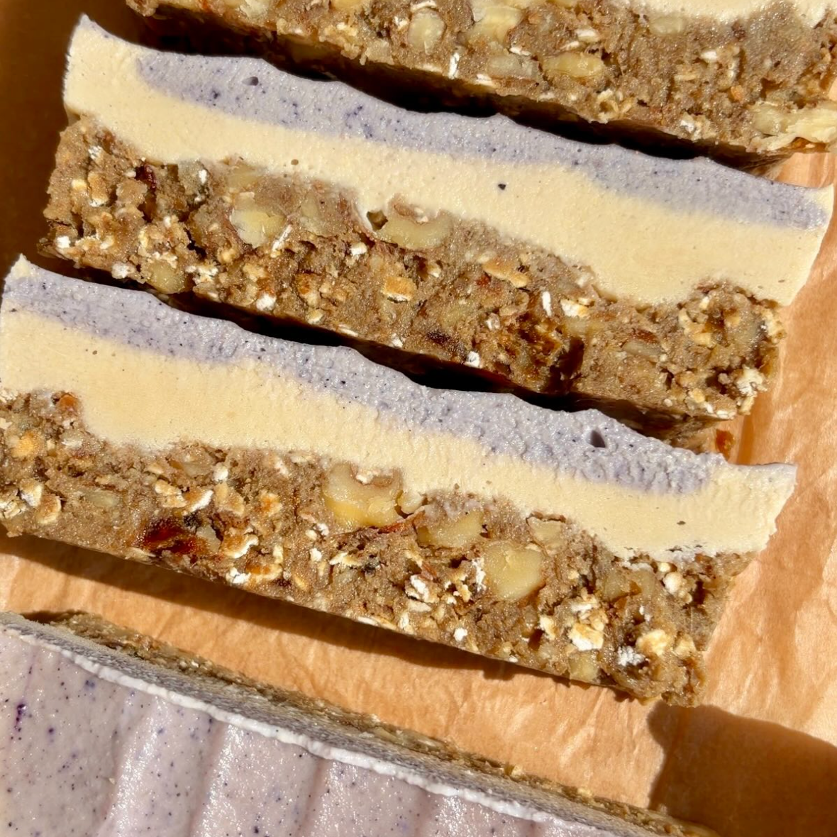 No-Bake Blueberry Protein Cheesecake