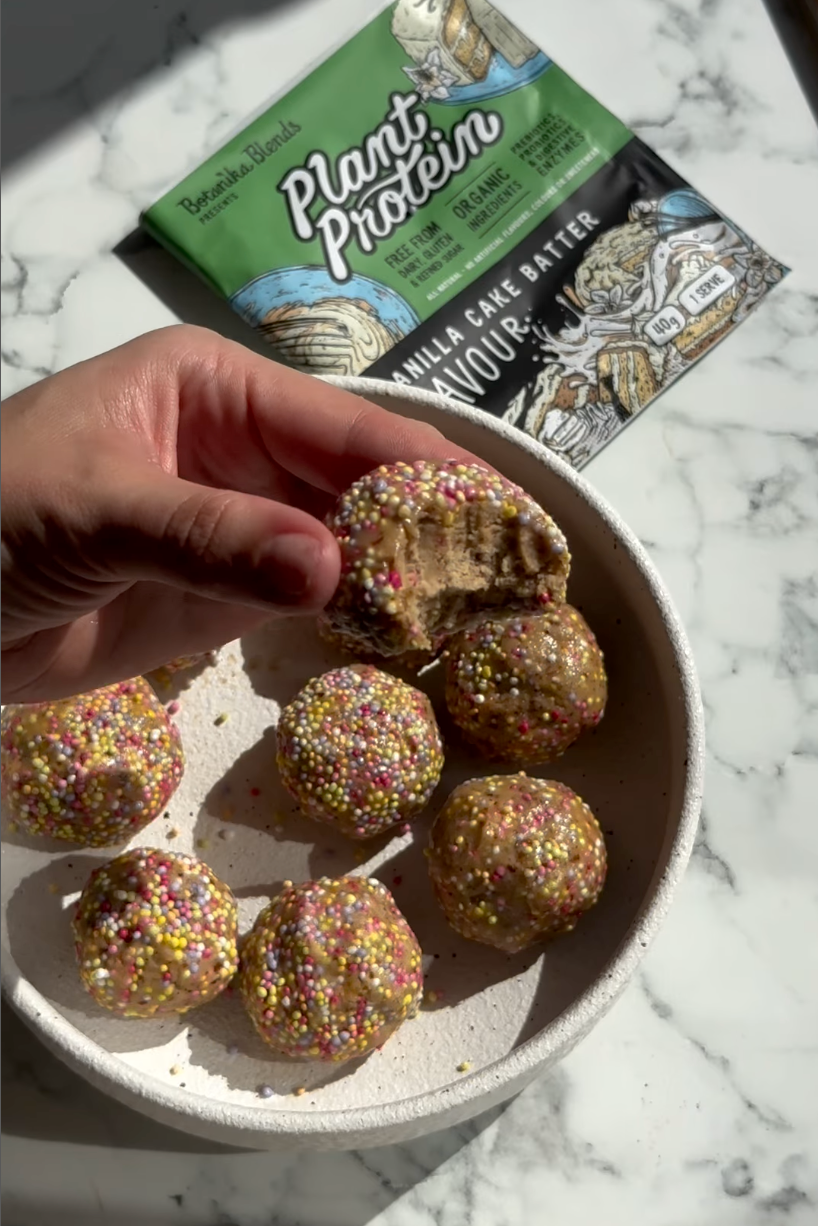 Cake Batter Protein Balls