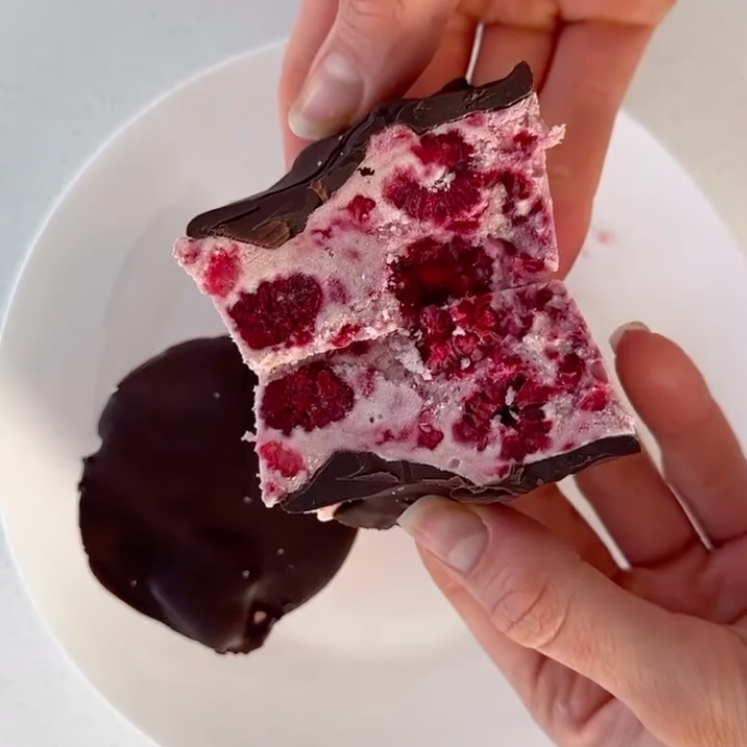 Raspberry & Coconut Froyo Cups