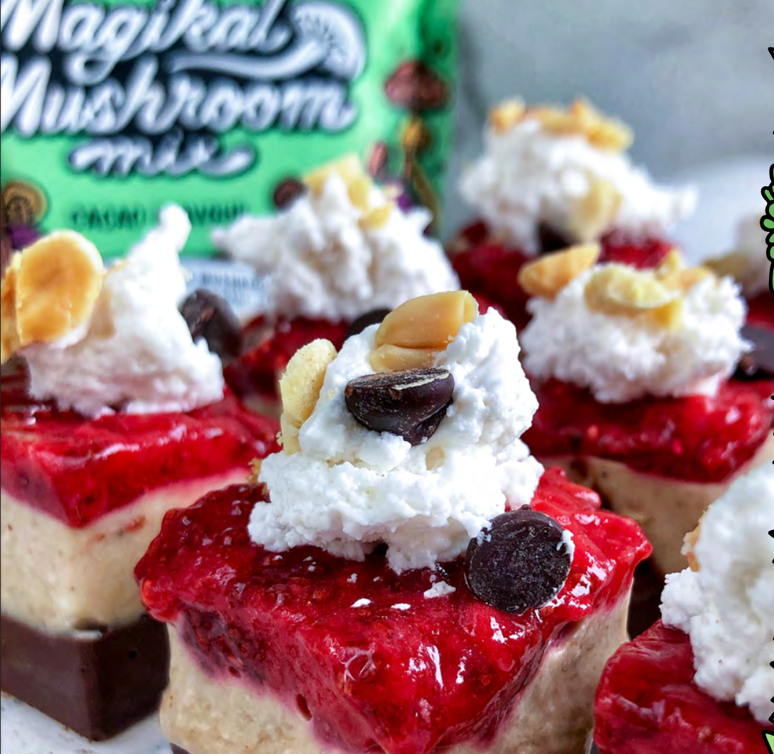 Fudgy Banana Split Brownies