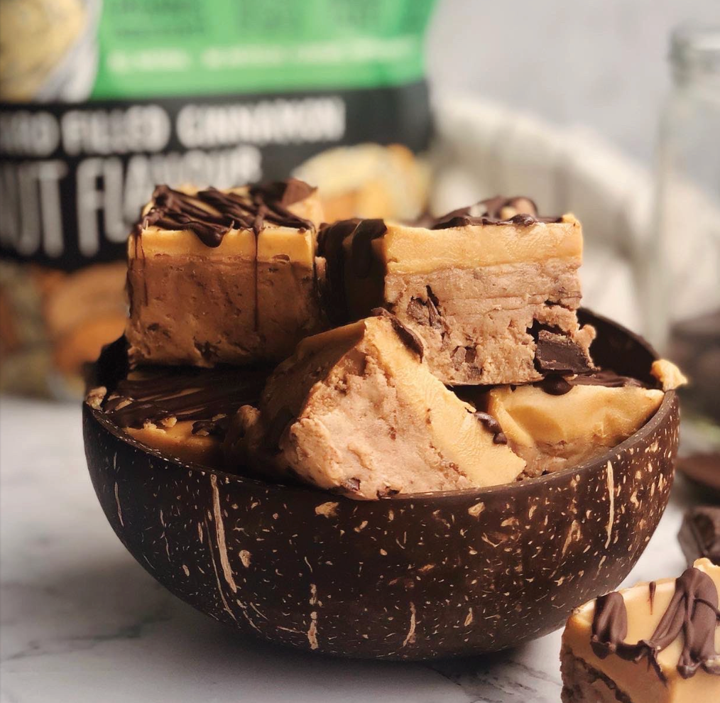 Fudgy Cookie Dough Protein Slice