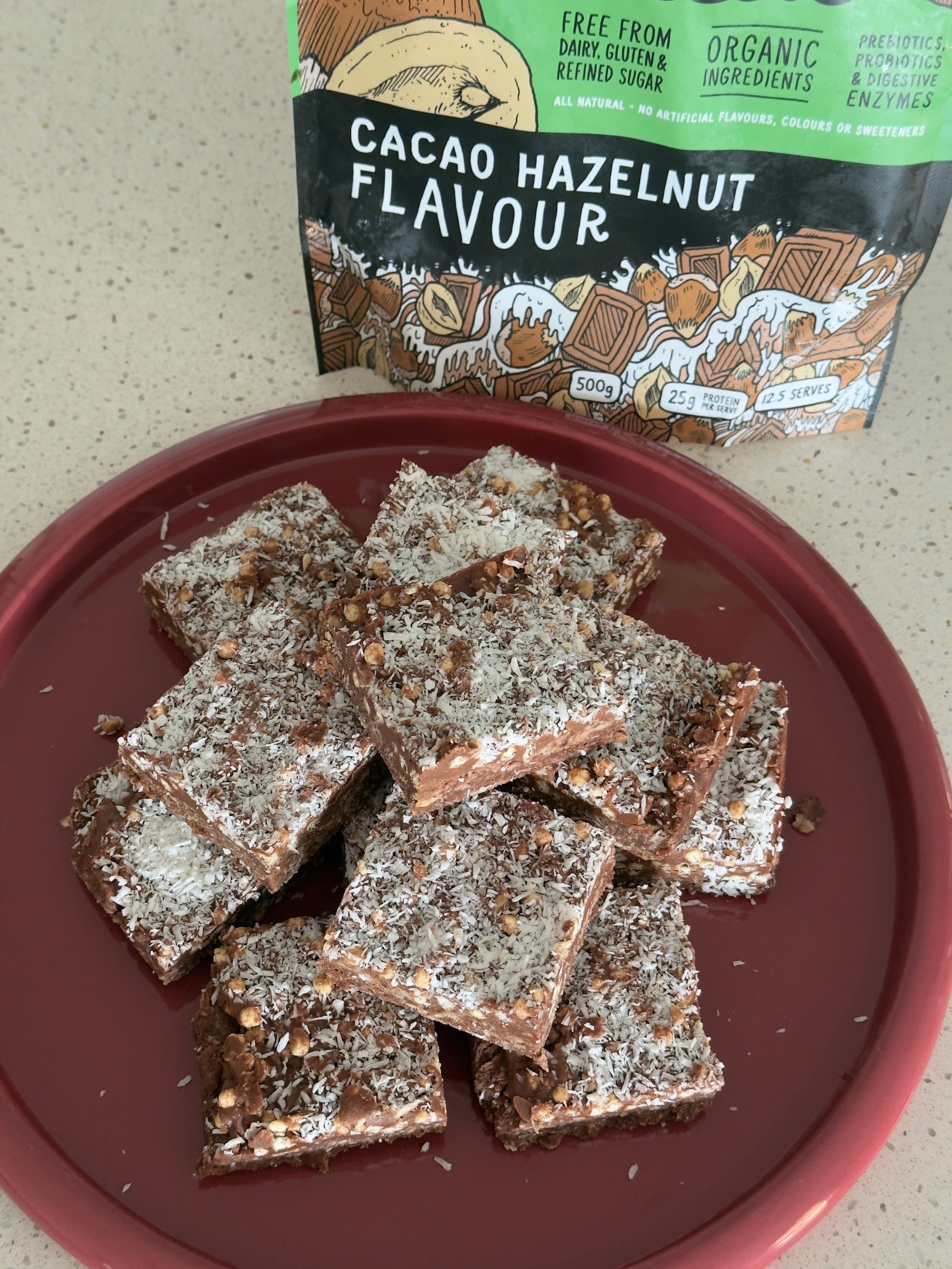 Choc Coconut Tahini Protein Slice