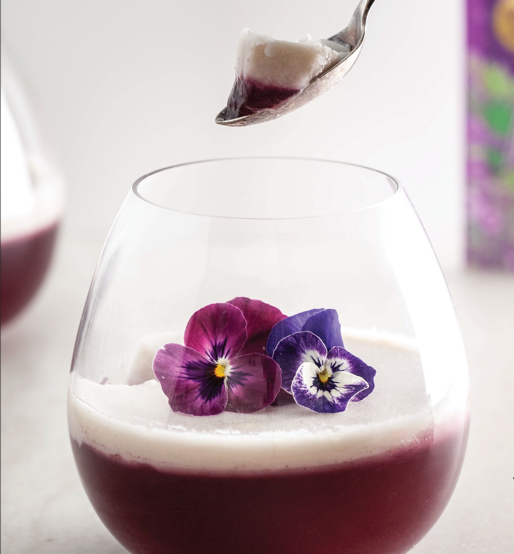 Vegan Grape Jelly Panna Cotta