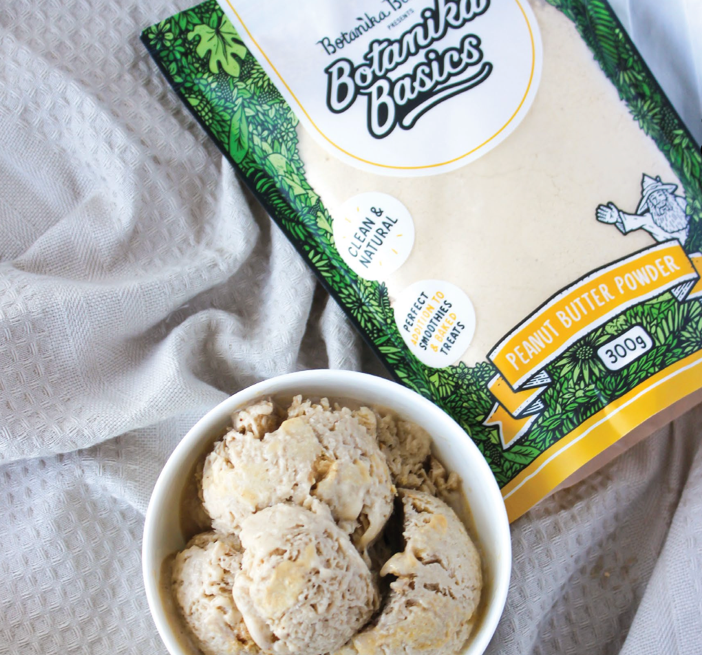 Protein Nice Cream with Peanut Butter Swirl