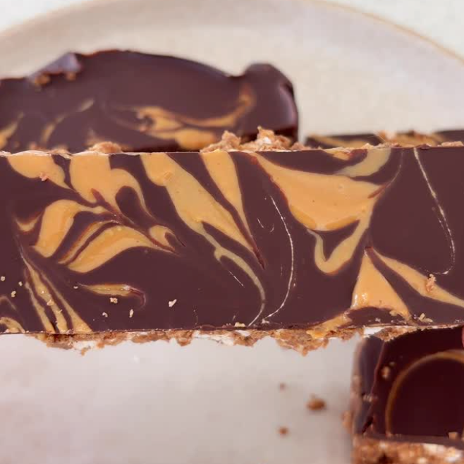 Chocolate Peanut Butter Rice Cake Bars