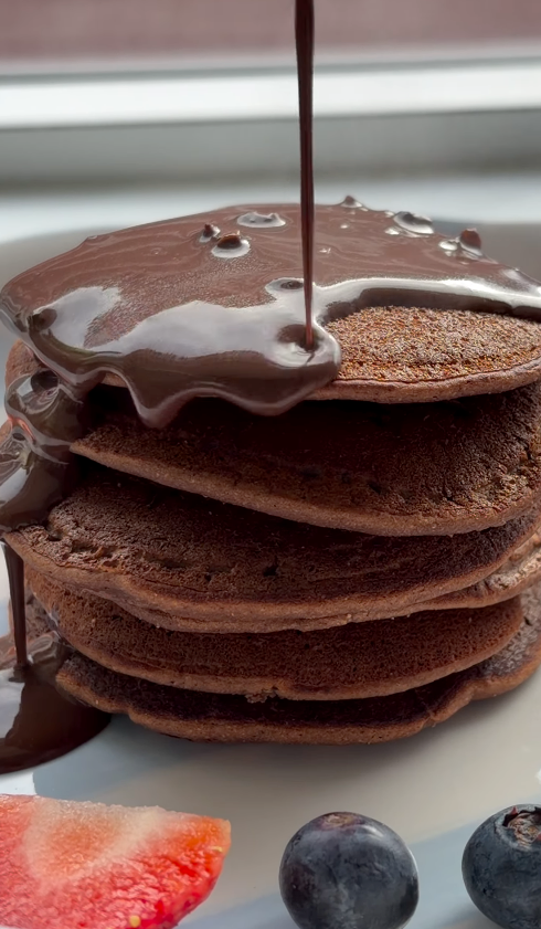 Chocolate Hazelnut Protein Pancakes
