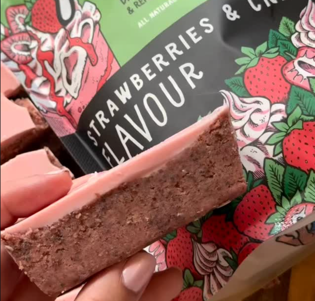 Strawberries & Cream Protein Bars