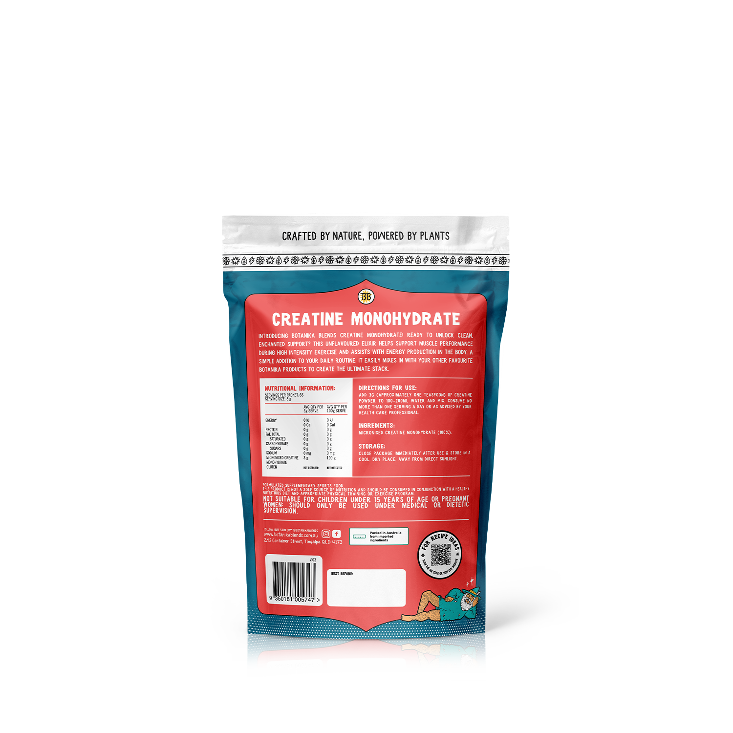 CREATINE MONOHYDRATE – PURE - Botanika Blends