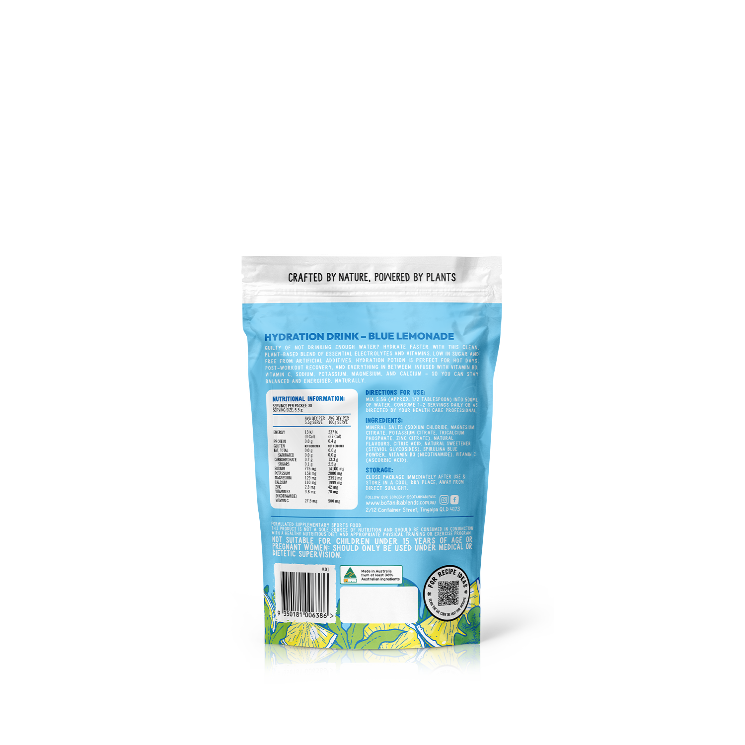 HYDRATION - BLUE LEMONADE - Botanika Blends