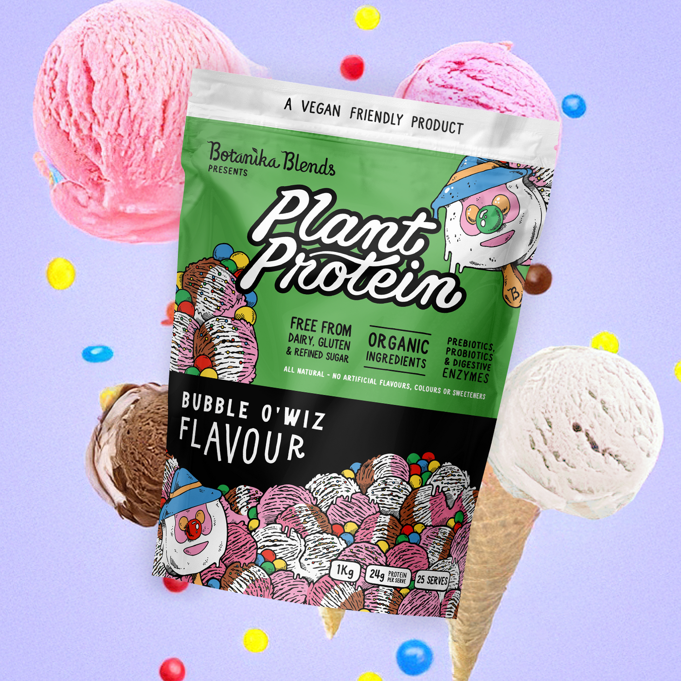 PLANT PROTEIN - BUBBLE O'WIZ - Botanika Blends