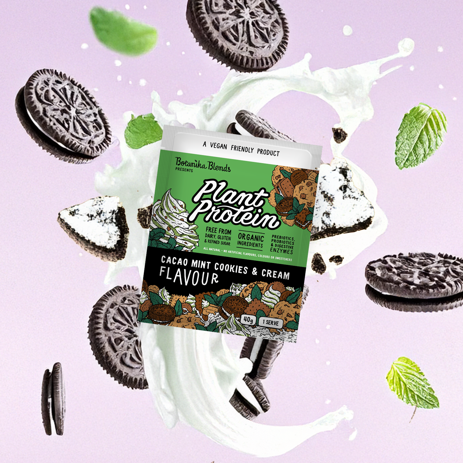 SAMPLE PLANT PROTEIN – CACAO MINT COOKIES & CREAM