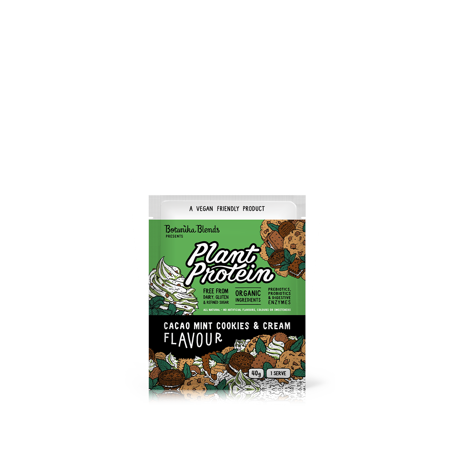 SAMPLE PLANT PROTEIN – CACAO MINT COOKIES & CREAM - Botanika Blends