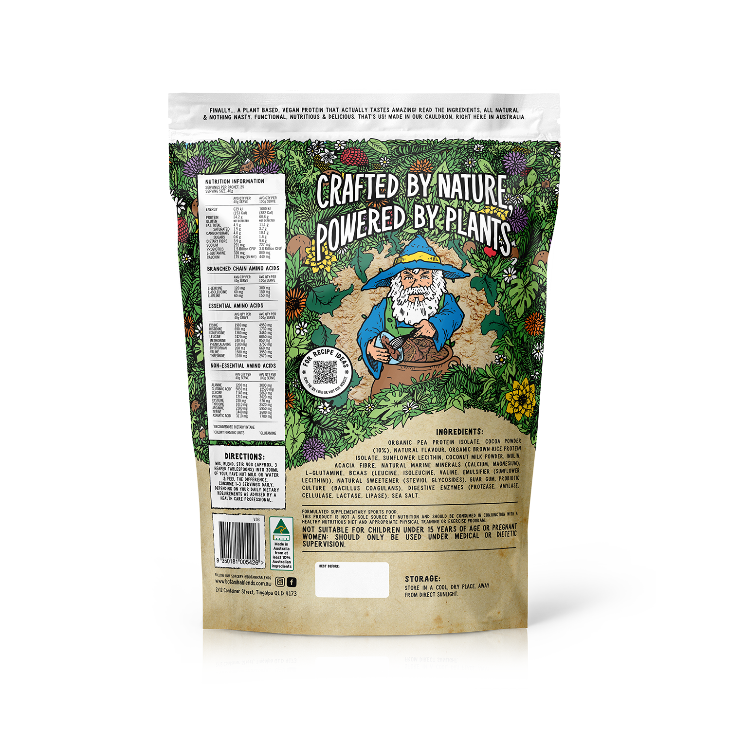 PLANT PROTEIN - CHOCOLATE CAKE BATTER - Botanika Blends