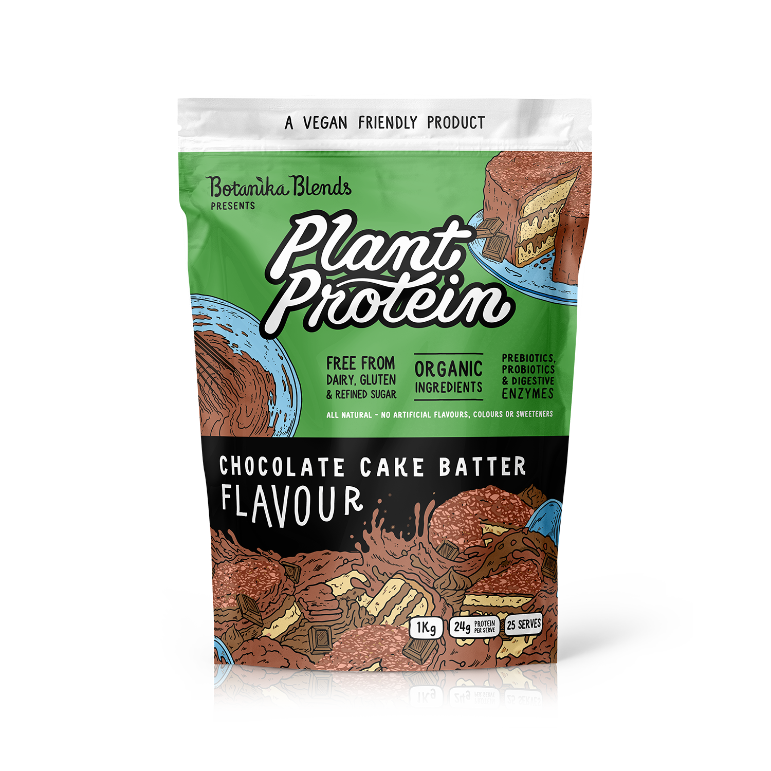 PLANT PROTEIN - CHOCOLATE CAKE BATTER - Botanika Blends