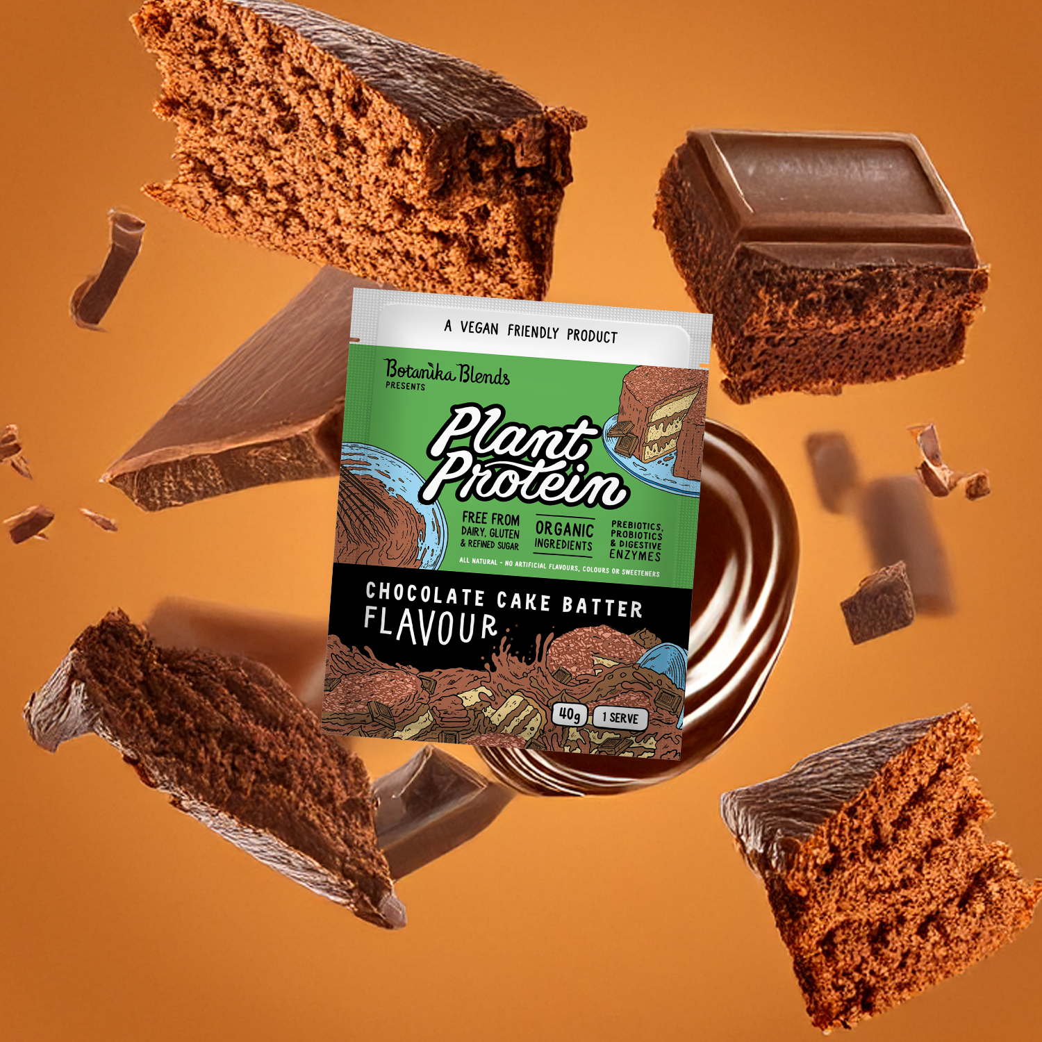 SAMPLE PLANT PROTEIN - CHOCOLATE CAKE BATTER - Botanika Blends