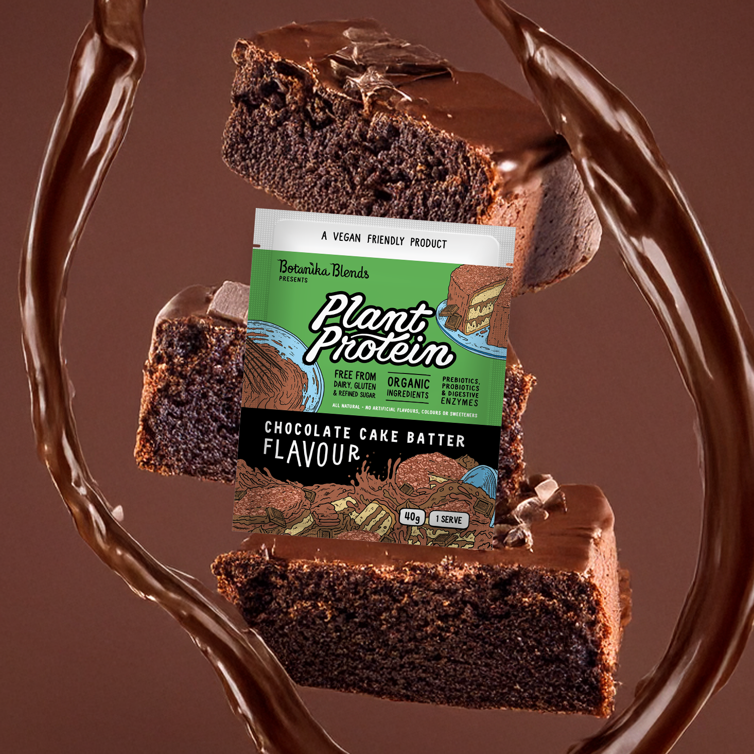 SAMPLE PLANT PROTEIN - CHOCOLATE CAKE BATTER - Botanika Blends
