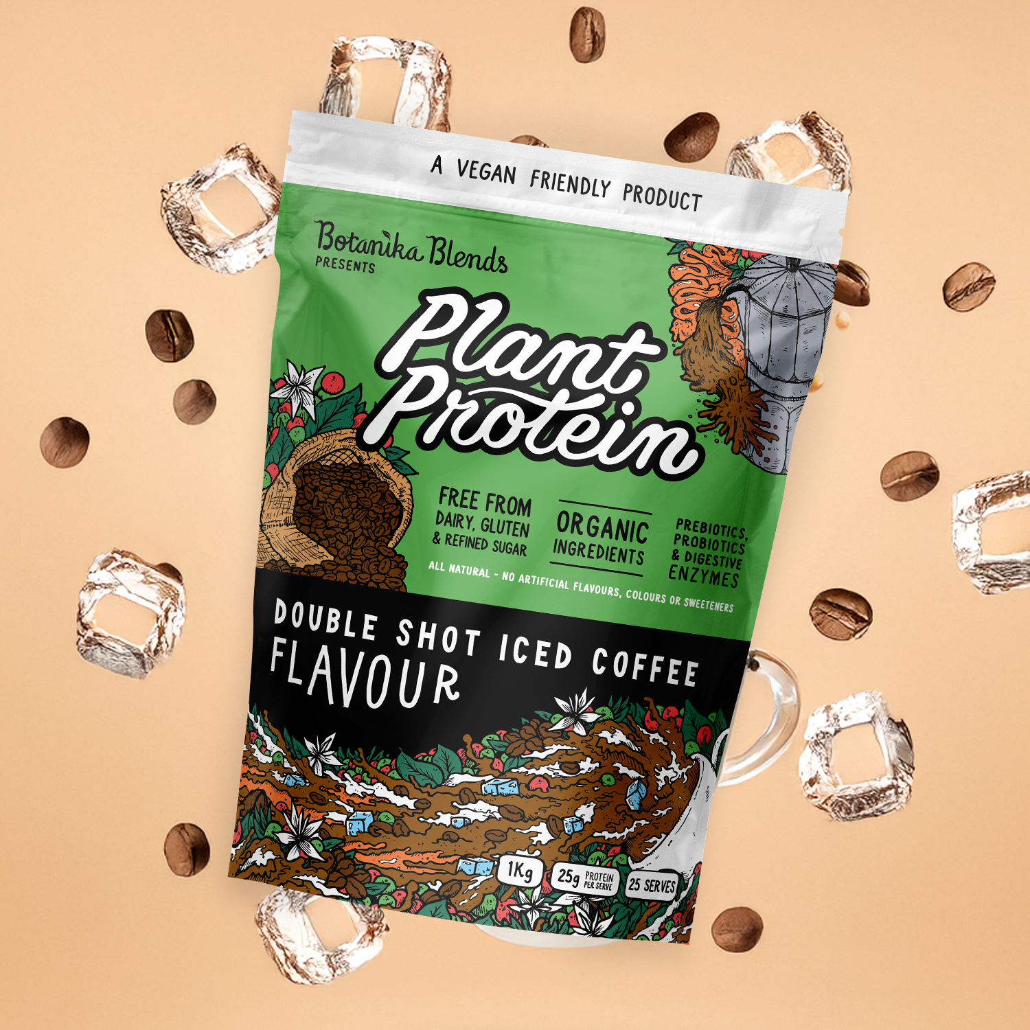 PLANT PROTEIN – DOUBLE SHOT ICED COFFEE - Botanika Blends