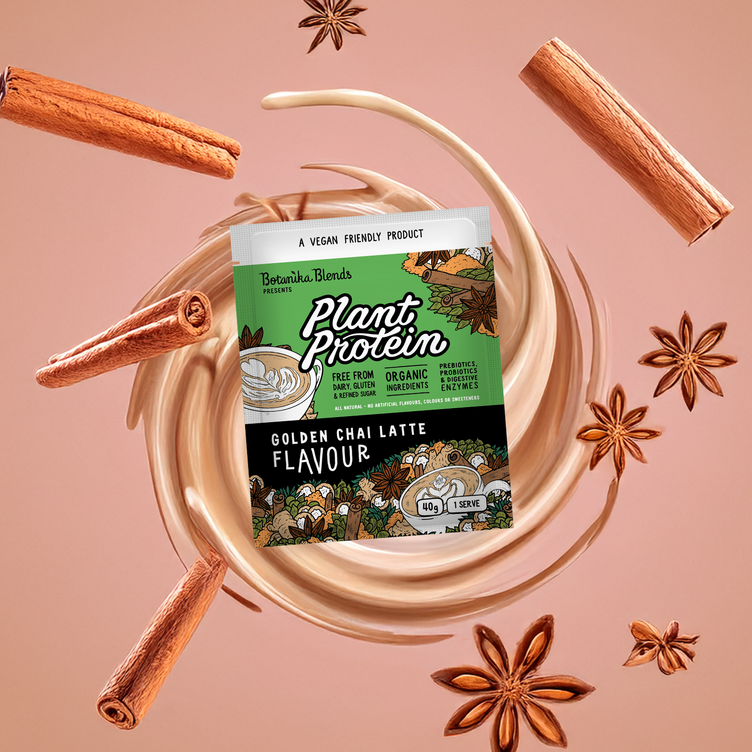 SAMPLE PLANT PROTEIN – GOLDEN CHAI LATTÈ - Botanika Blends