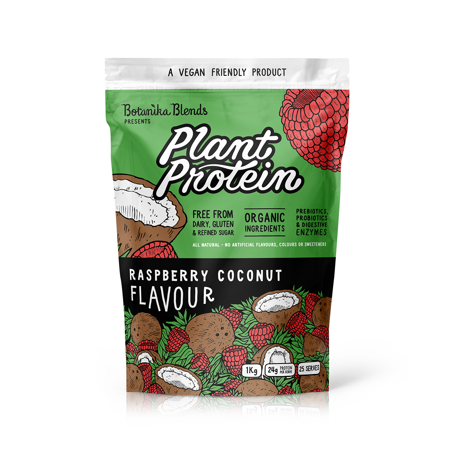 PLANT PROTEIN – RASPBERRY & COCONUT - Botanika Blends