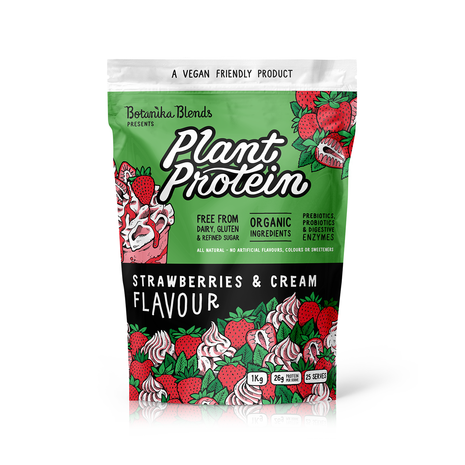 PLANT PROTEIN - STRAWBERRIES & CREAM - Botanika Blends