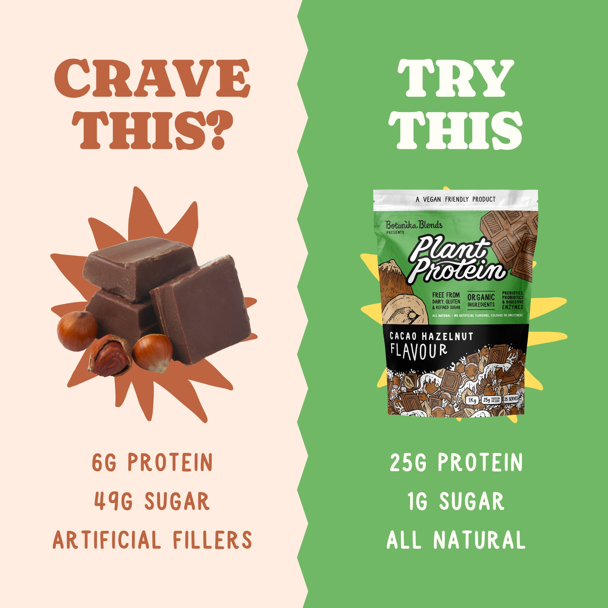 PLANT PROTEIN - CACAO HAZELNUT - Botanika Blends