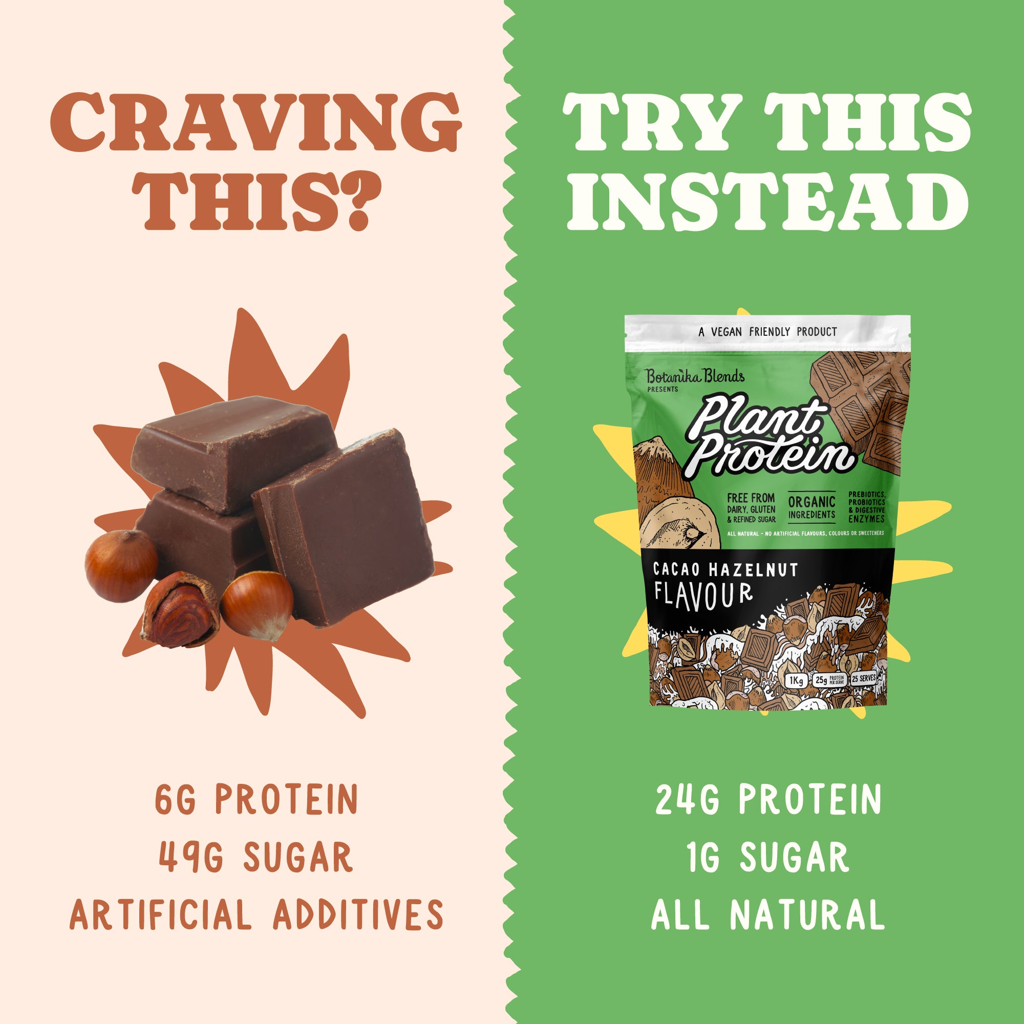 PLANT PROTEIN - CACAO HAZELNUT - Botanika Blends