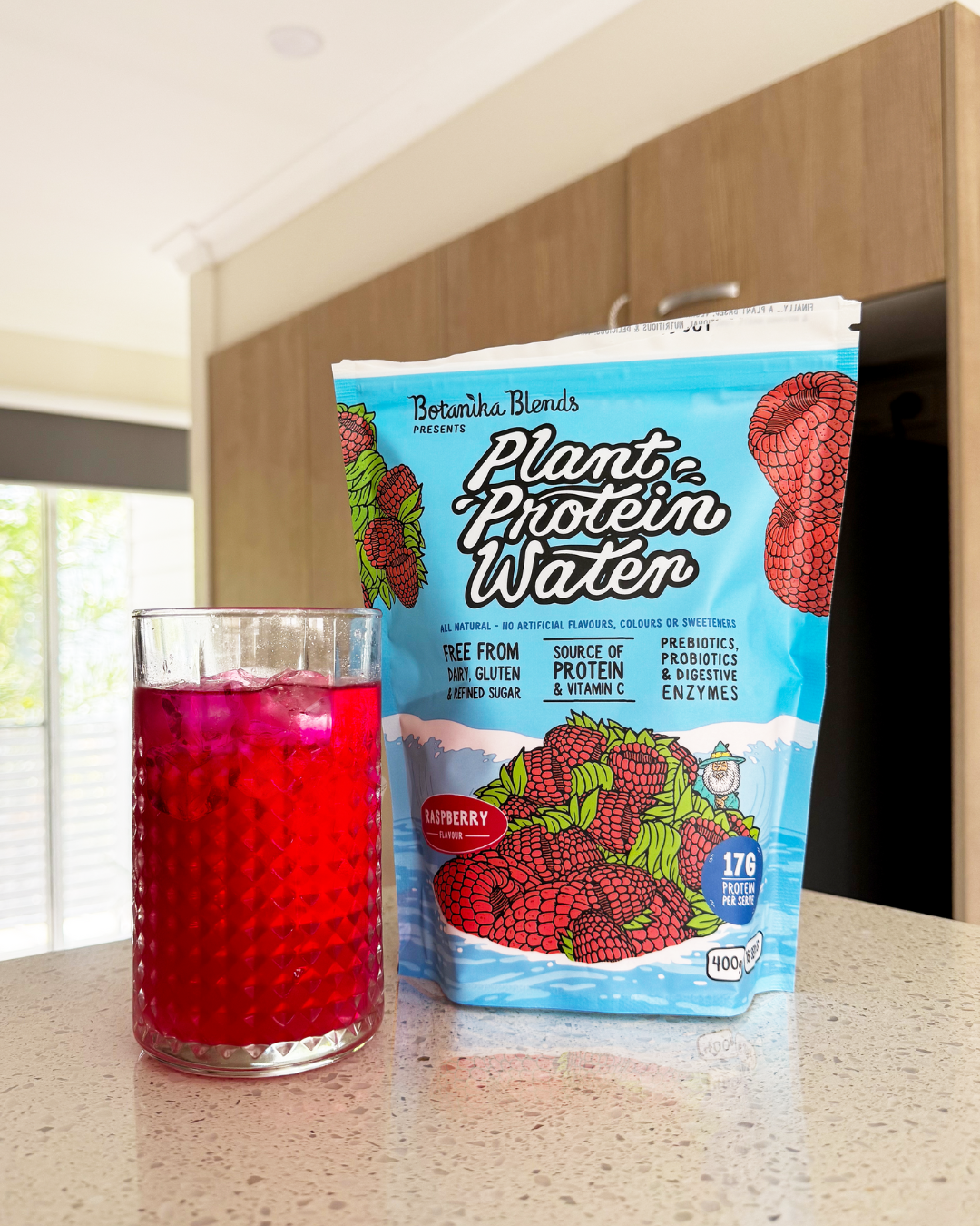 Botanical Waters Raspberry Protein Water Raspberry 400G | Vegan | Botanika Blends