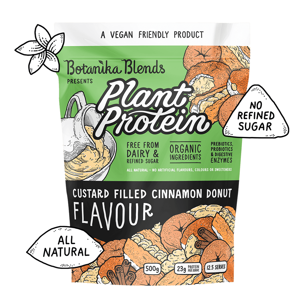 Plant Protein - Custard Filled Cinnamon Donut - Botanika Blends